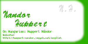 nandor huppert business card